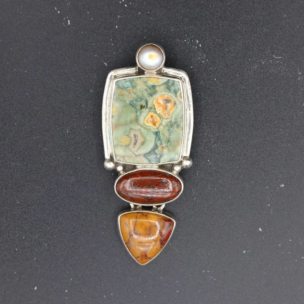 Vintage Amy Kahn Russell Pin/Pendant AKR silver